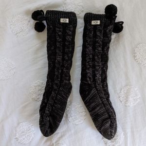 Ugg Pom Pom Fleece Lined Crew Socks